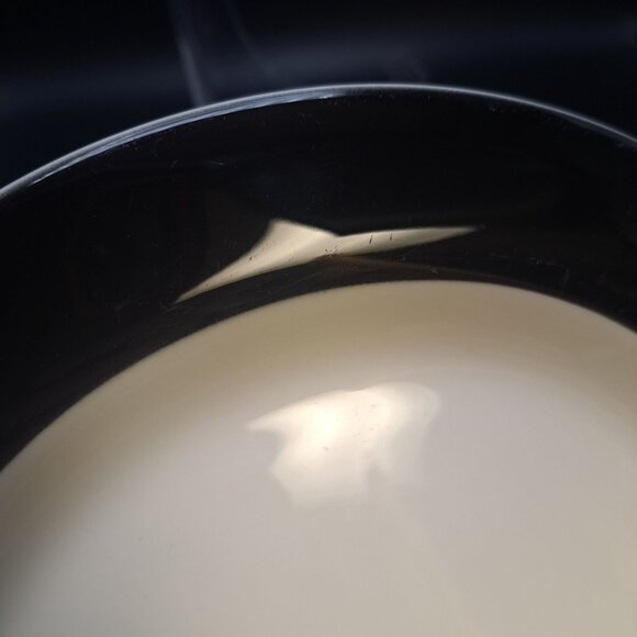 Syracuse China Syralite Black Rim Band Dinner Plate 10-3/4 Inches Stoneware - Picture 6 of 12